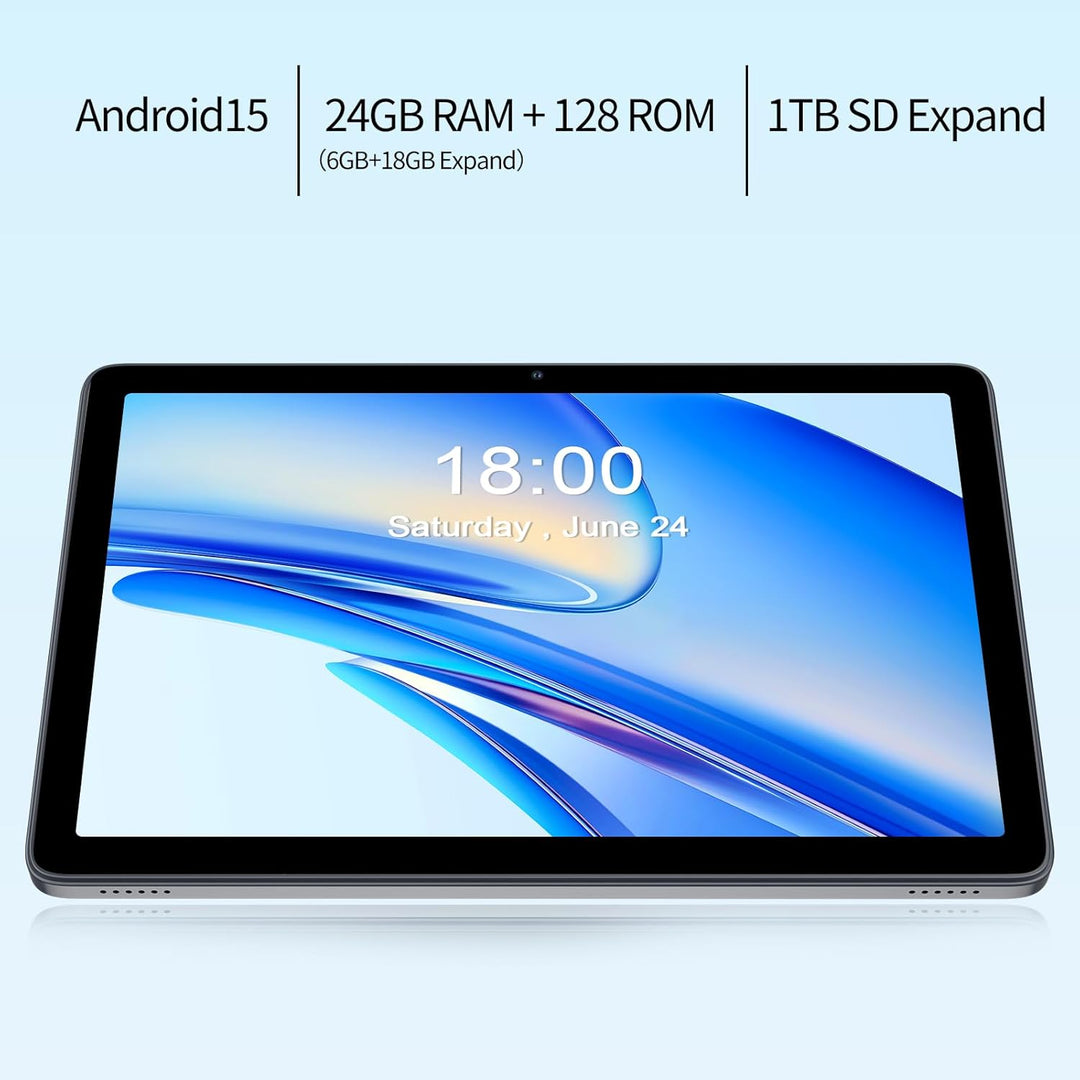 PRITOM 10 Zoll Tablet, 6-in-1 Tablets, 24 GB, 128 GB ROM, Android 15, 1024GB Expand,Qcta core, WiFi