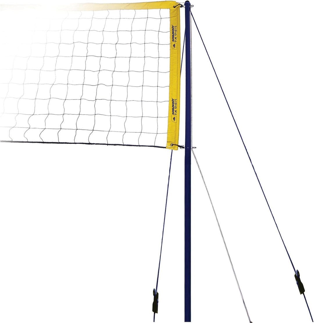 Schildkröt® Volleyball Netzgarnitur Fun, Robustes Beachvolleyball Netz, 2,43m x 9,5m, inkl. Pfosten,