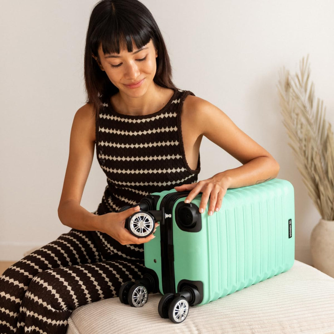 NUMADA - Reisekoffer Kabine 40 x 25 x 20 cm (20 l) Upfly Underseat 16 XXS mit abnehmbaren Rädern, Ka