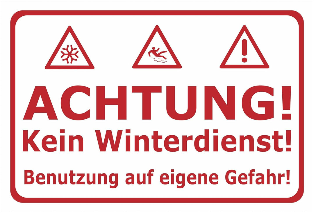Melis Folienwerkstatt Schild Kein Winterdienst - 60x40cm - 3mm Aluverbund – 20 VAR S00018-020-E 60x4