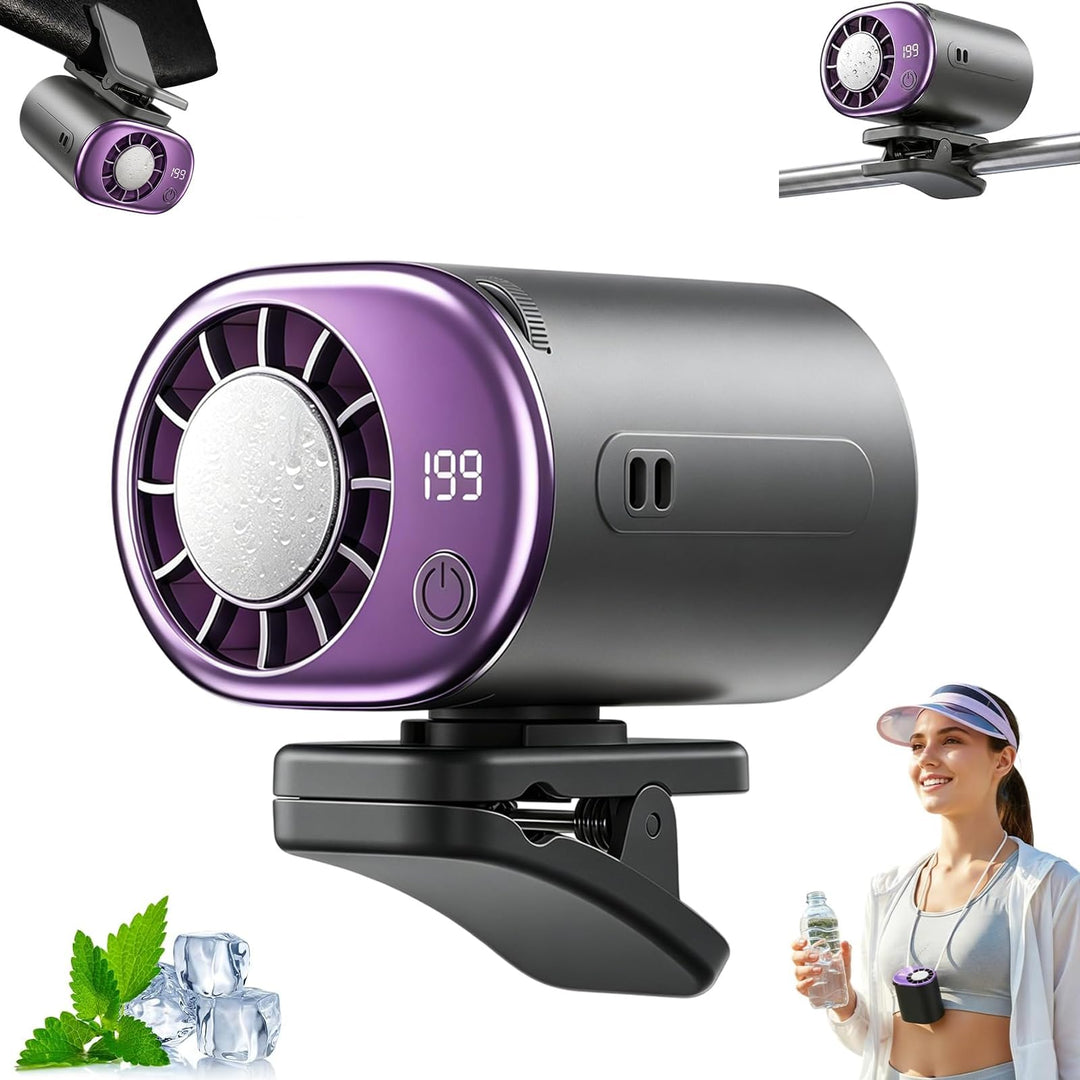 Auto Ventilator,Lüfter für Autoklimaanlage,Auto Clip on Klimaanlage Ventilator mit LED Display,360°