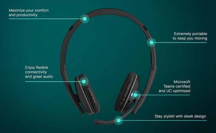 EPOS Adapt 261 USB-C BINAURAL Headset: Aussergewöhnlicher Stereo-Sound, Microsoft Teams Zertifiziert