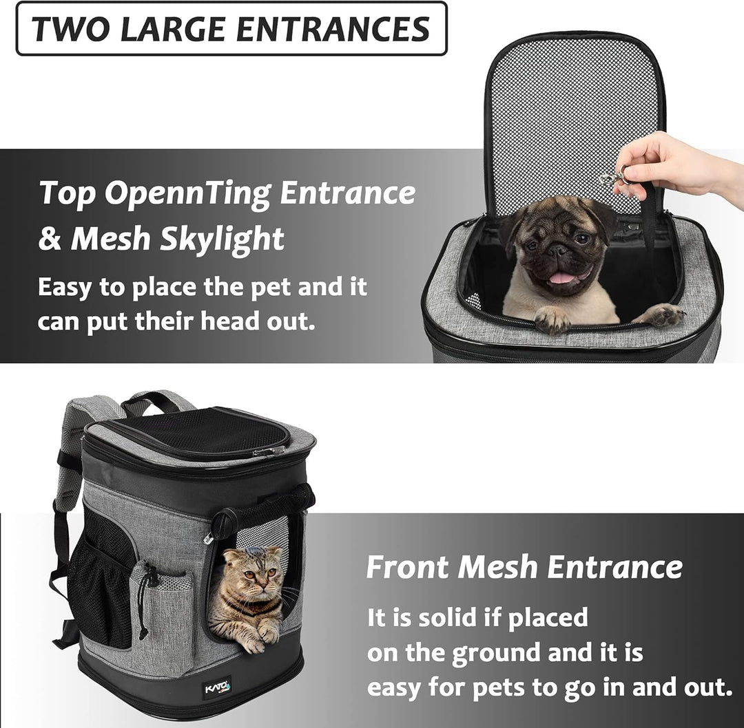 Kato Tirrinia Haustier Hund Träger Rucksack, Haustier Tragetasche mit Mesh für mittelgrosse Hunde Ka