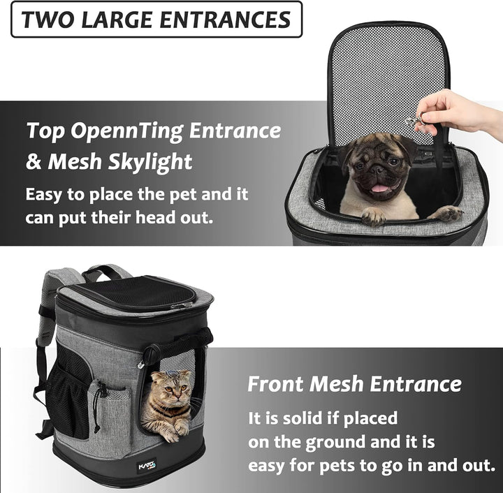 Kato Tirrinia Haustier Hund Träger Rucksack, Haustier Tragetasche mit Mesh für mittelgrosse Hunde Ka