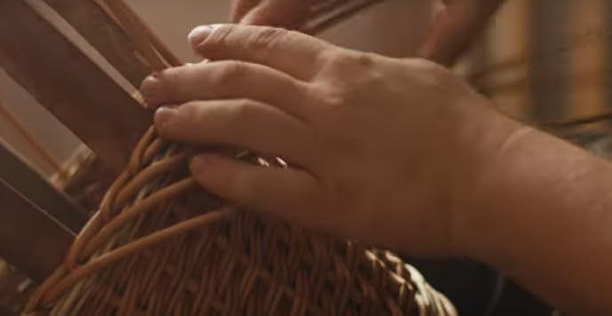 Vollweidener Kaminkorb, Kaminkorb aus Weide, Weidenkorb für Kaminholz, Kaminkorb mit Tragegriffen Ho