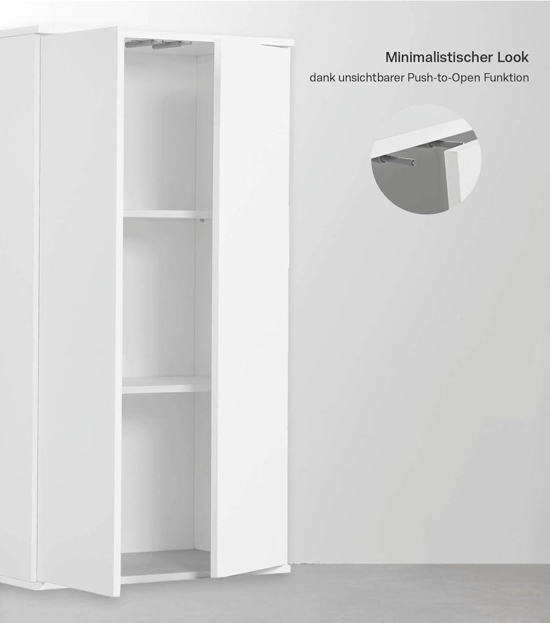 mokebo Mehrzweckschrank Büroschrank 'Der Schlanke' (60x110 cm) aus Holz schmaler Aktenschrank oder H
