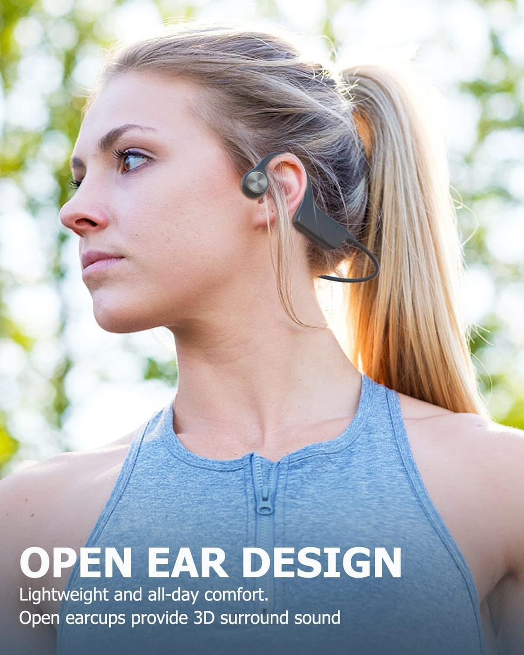 SANOTO Knochenschall Kopfhörer Bluetooth 5.3,Open Ear Kopfhörer Kabellos Bone Conduction Kopfhorer I