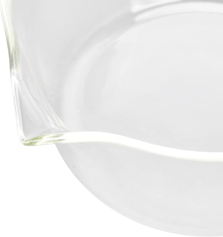 Milchtopf aus Borosilikatglas mit V-förmigem Ausguss, Antihaftbeschichtet, 400ml, Messbecher, Aufsch