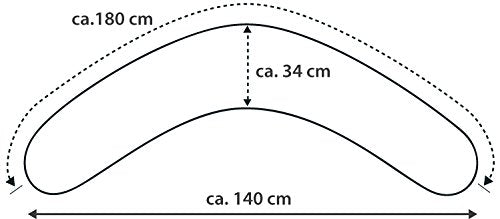 Theraline Komfort Stillkissen | gefüllt mit sandfeinen Perlen | inkl. Aussenbezug Big Stars grau| 18