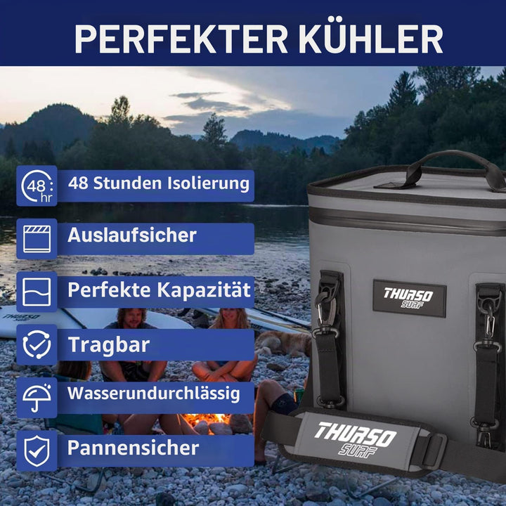Thurso Surf Soft-Kühltasche für 24 Dosen, tragbare Eiskühltasche, 48 Stunden Isolierung, auslaufsich
