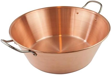 Cuisine Romefort | Kupfer Marmeladentopf Ø 38 cm | Griffe aus Edelstahl | Glatter Kupfertopf zum Koc