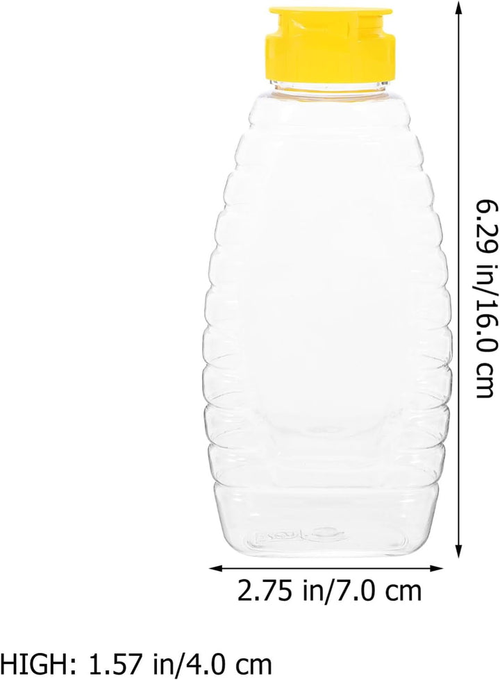 Cabilock Honigspender Quetschflasche 16 Cm Transparent Kunststoff Mini Honiggläser Für Küche Haushal