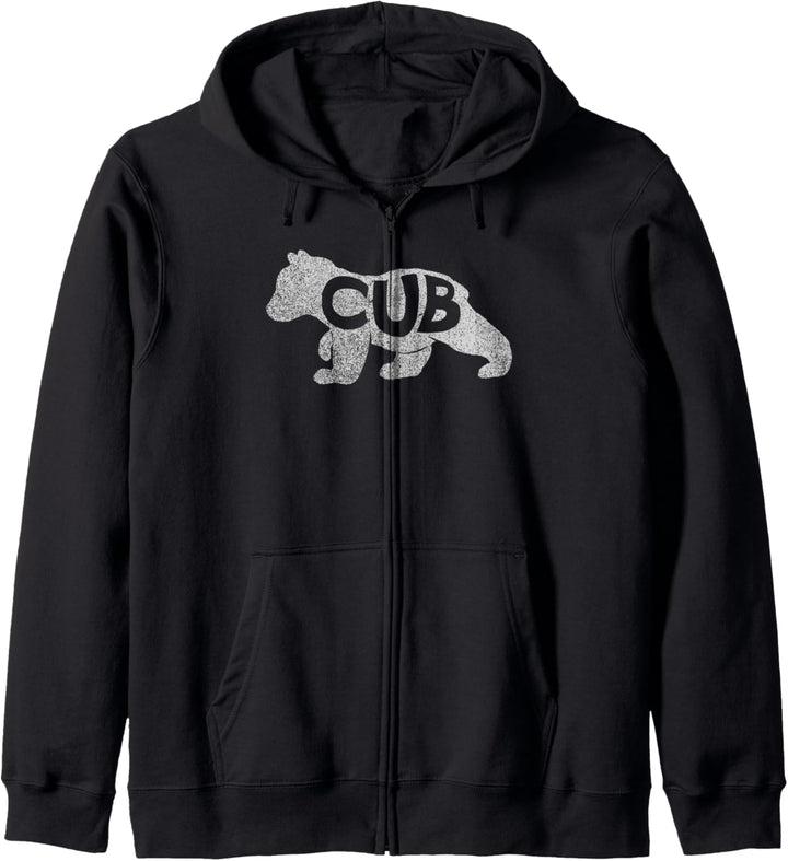 Trendy Simple Bear Cub Silhouette Kapuzenjacke