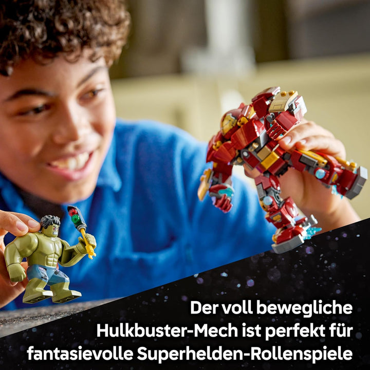 LEGO | Marvel Duell der Giganten: Hulkbuster vs. Hulk - Superhelden Spielzeug mit Actionfigur und 2