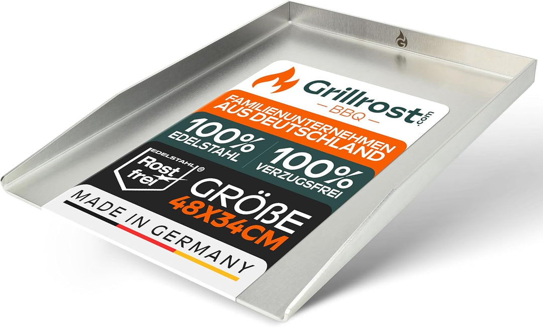 Edelstahl Grillplatte | Plancha 48x34cm - passend für Genesis II & Broil King Imperial/Regal | 4mm M