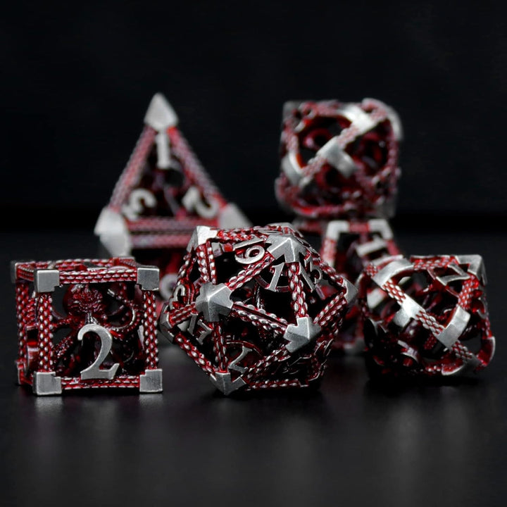 DND Würfelset Rollenspiel, Polyedrische Würfel Set D&amp;D Würfel Set Metall ZHOORQI 7 Stück Der Cthulhu