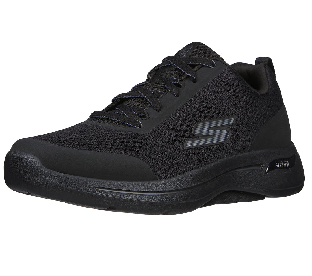 Skechers Herren Go Walk Arch Fit Idyllic Sneaker 42.5 EU X-Weit Schwarz, 42.5 EU X-Weit Schwarz