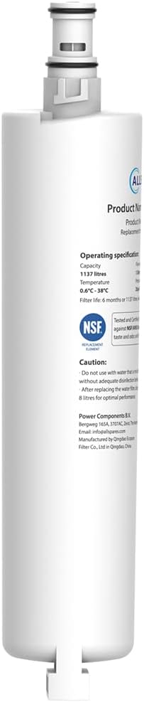 AllSpares Wasserfilter für Kühlschrank geeignet für Whirlpool SBS200 / SBS002 / SBS001 und Bauknecht