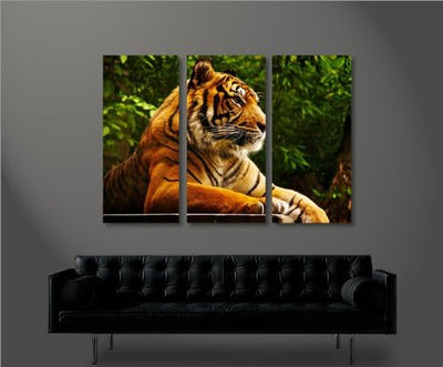 islandburner Bild Bilder auf Leinwand Tiger XXL Poster Leinwandbild Wandbild Art up Your Life ®