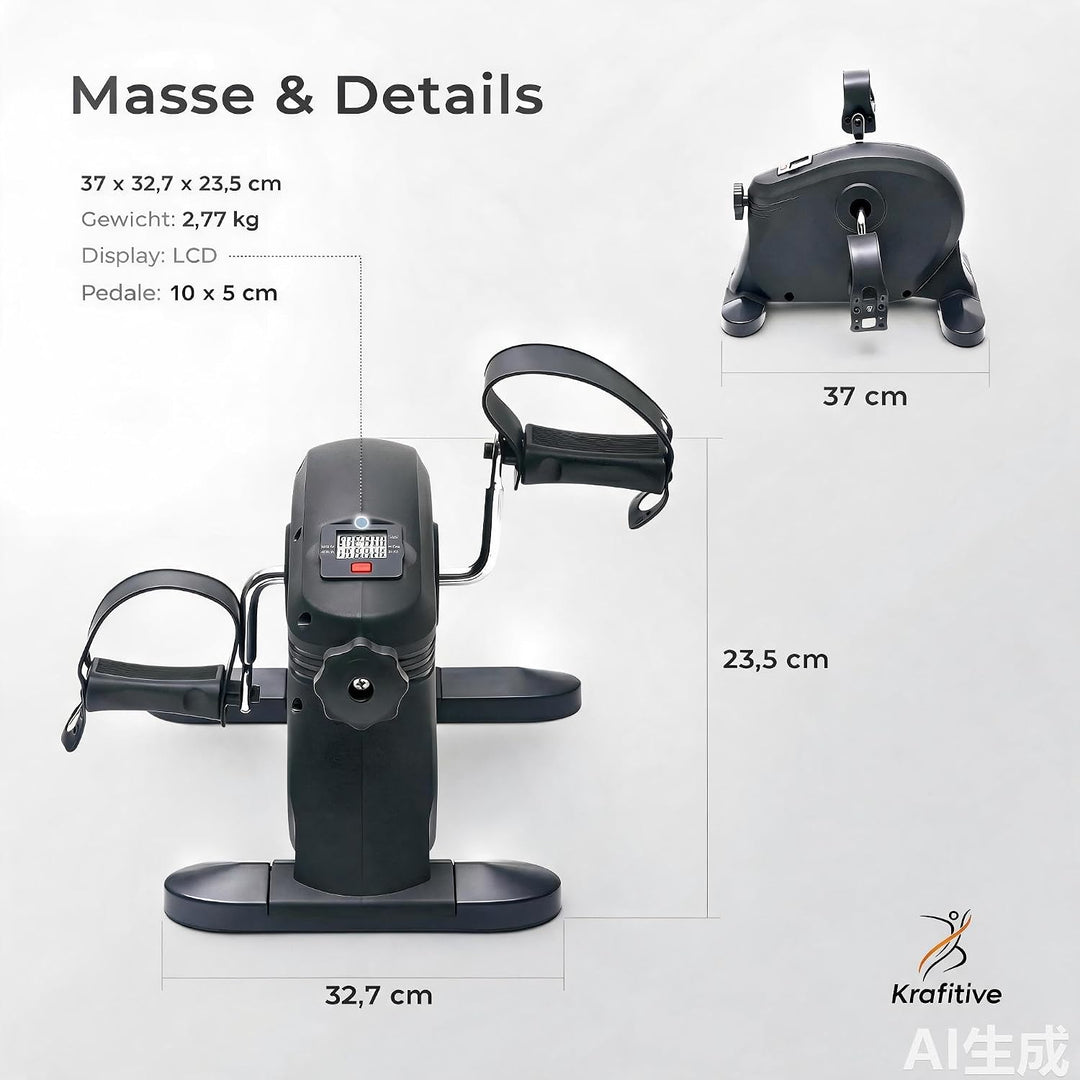Pedaltrainer &amp; Mini Heimtrainer, Arme &amp; Beine, für Senioren | Sitztraining unterm Schreibtisch, gele