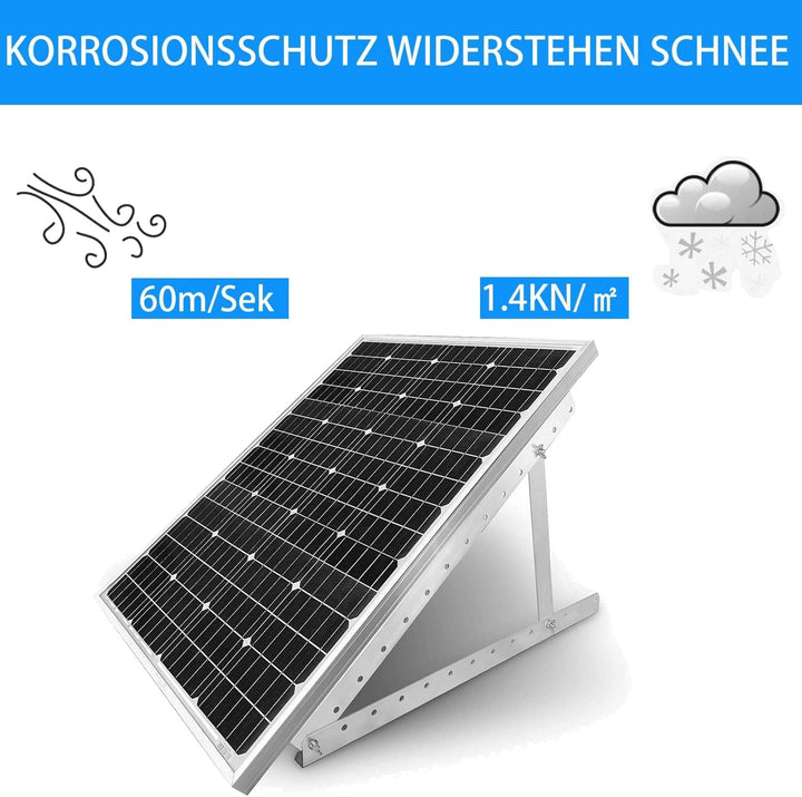 Solarmodul Halterung 1040mm Breit for 2 PV 250-380W, Halterungen 2,5 mm Dicke, ALU Befestigung Solar