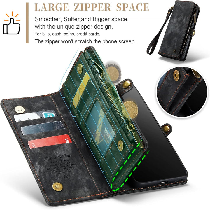 UFinetech Samsung A53 Hülle, Stossfest TPU Leder Flip Tasche Samsung Galaxy A53 5G Handyhülle, Magne