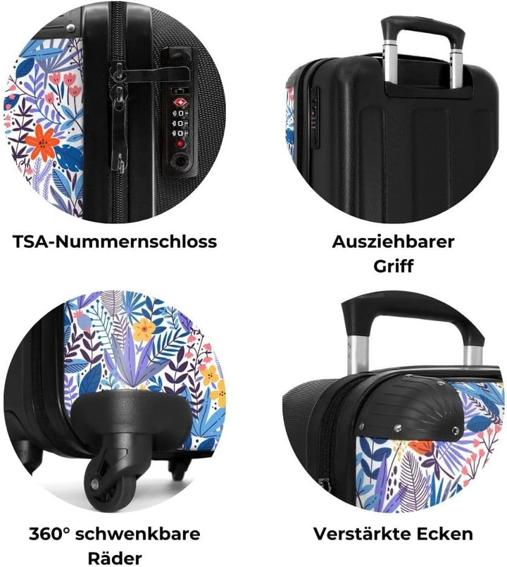 NoBoringSuitcases.com® Handgepäck, Hartschalenkoffer mit TSA Schloss, Trolley, Reisekoffer, Carry on