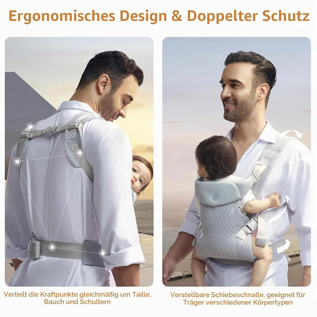 IULONEE Babytrage für Neugeborene Ergonomic Tragetaschen für Kleinkinder Babytrage ab Geburt Tragetu