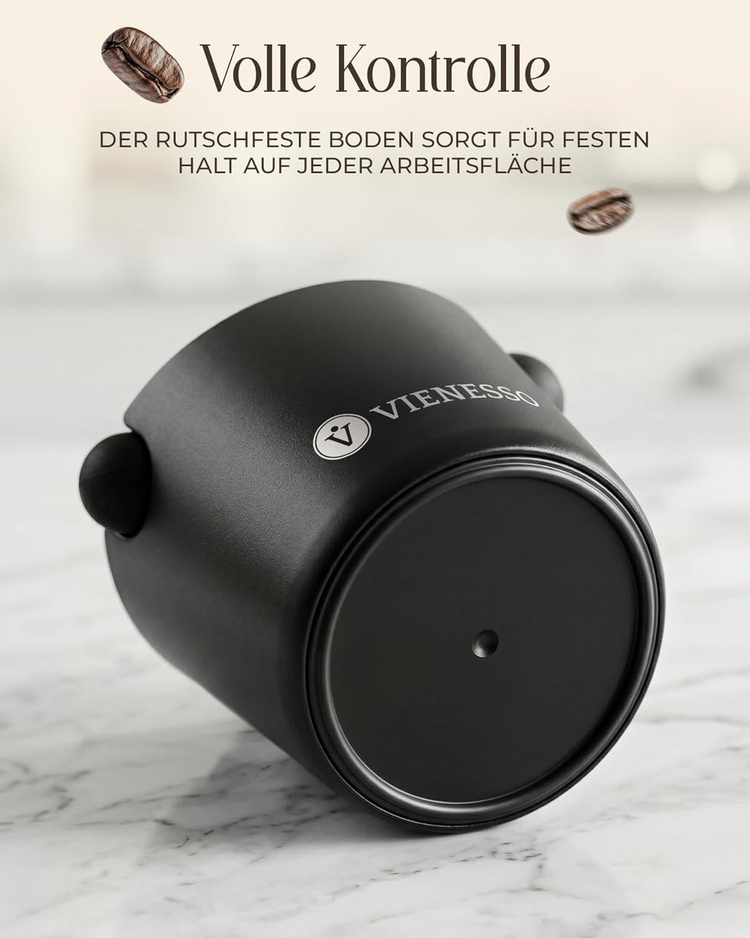 Abklopfbehälter für Siebträger | geräuschdämpfende Espresso Knock Box für Kaffeesatz – rutschfester