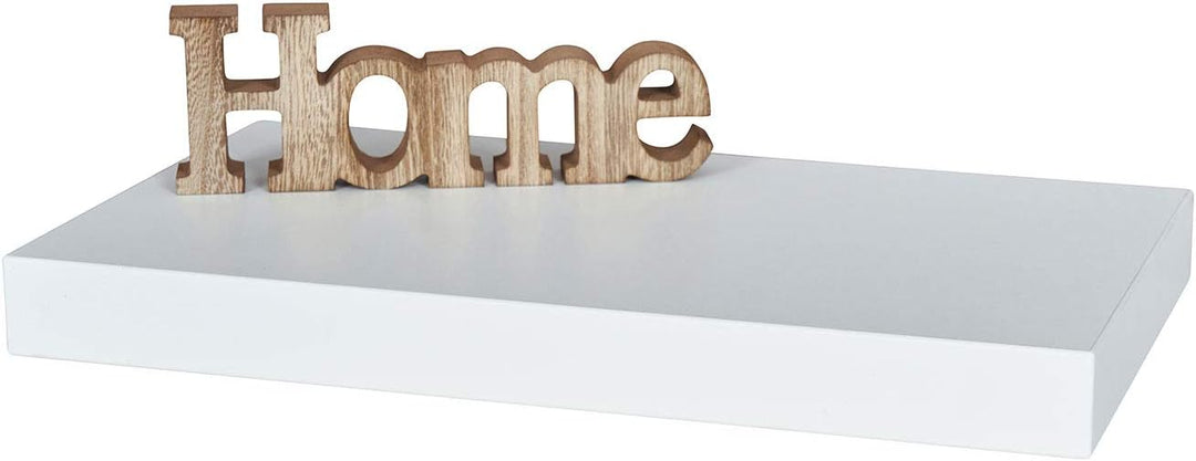 levandeo Wandboard Bobby Weiss 40cm - Deutsche Herstellung Schablone und Schrauben - Wandregal Wandb