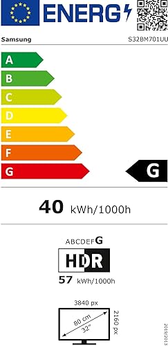 Samsung M7 Smart Monitor S32BM701UU, 32 Zoll, VA-Panel, Bildschirm mit Lautsprechern, 4K UHD-Auflösu