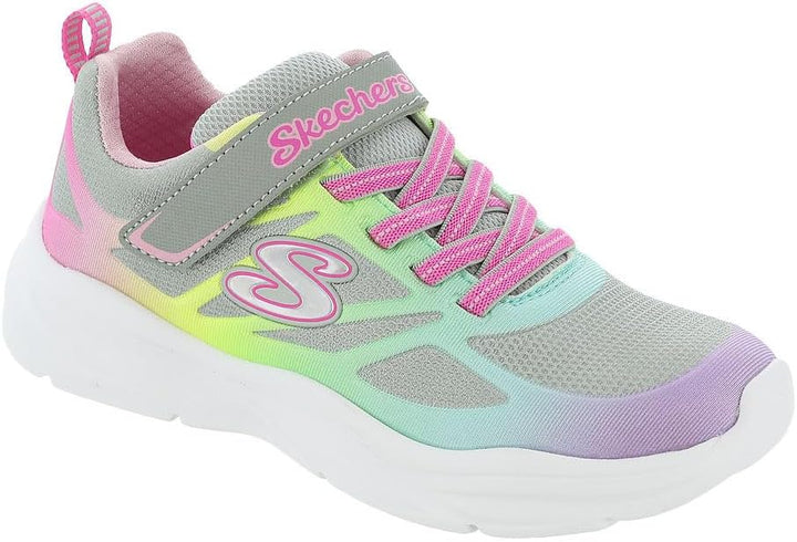 Skechers Mädchen Power Jams Sneaker 27 EU Gray Mesh Multi Trim, 27 EU Gray Mesh Multi Trim