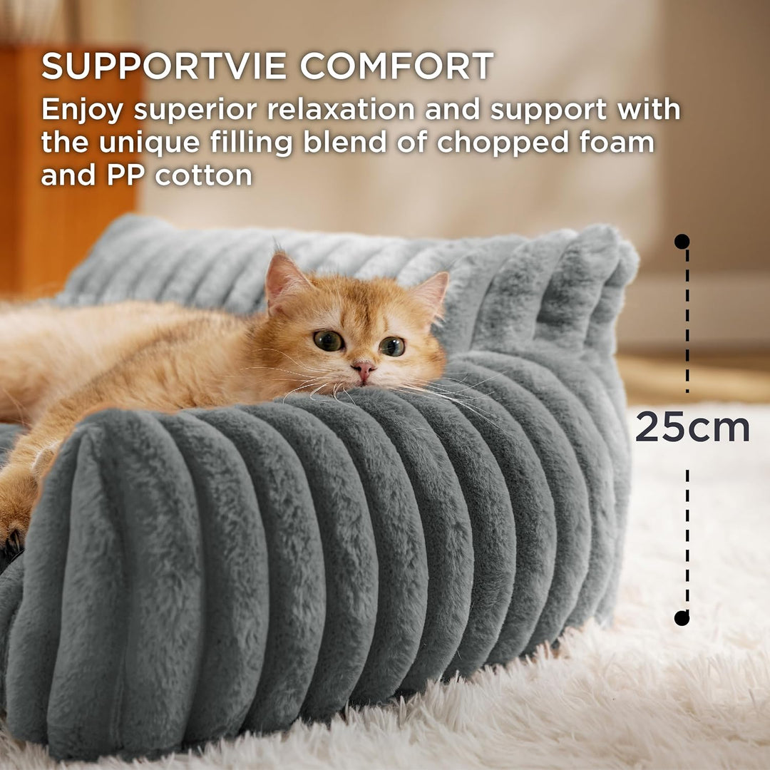 BEDSURE Katzenbett gross orthopädisches Hundesofa - 76x51x25cm Hundebett kleine Hunde waschbar Katze