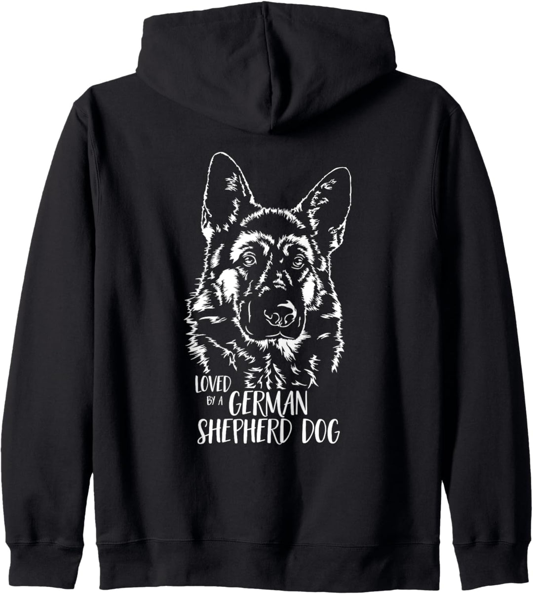 Loved by a German Shepherd Dog Hunde Spruch Hundespruch Kapuzenjacke