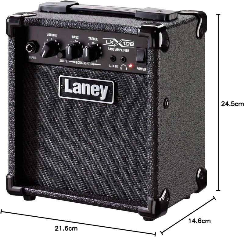 Laney LXB Series LX10B - Bass Guitar Combo Amp - 10W - 5 inch Woofer 10" Black, 10" Black