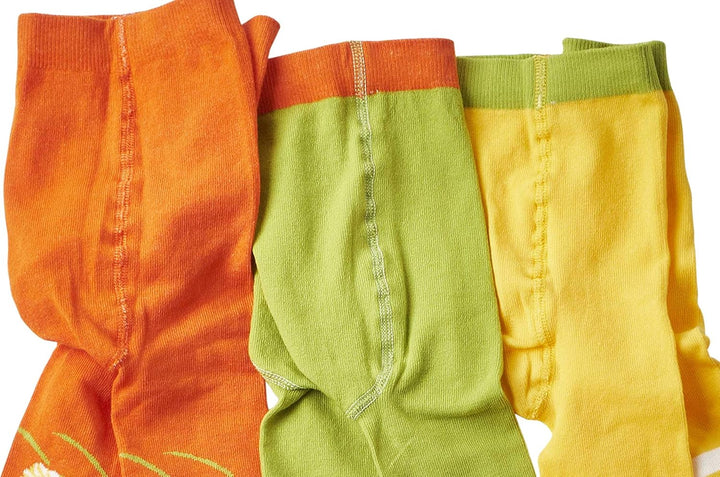 wellyou – Kinder Strumpfhosen Mädchen & Jungen – 3er Set Baby-Strumpfhosen mit Muster – bunte Baumwo