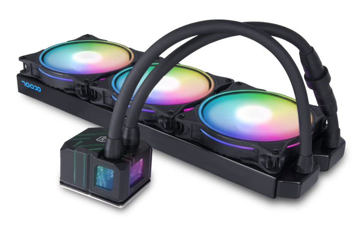 ALPHACOOL 11774 Eisbär Pro Aurora 420 CPU 420mm Wasserkühlung, schwarz CPU Kühler