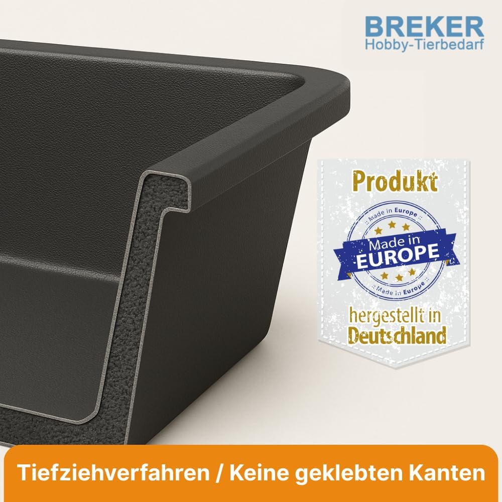 Breker Kunststoffwanne 100x70cm [geeignet als Kotwanne] 70 Liter Fassungsvolumen | Allzweckwanne | P