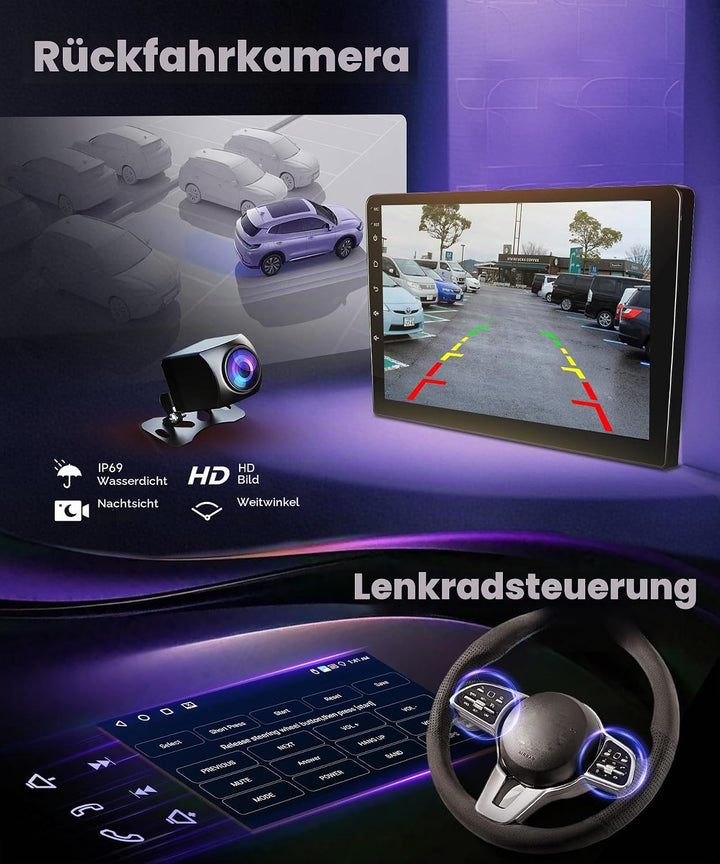 4G&amp;64G 9" Autoradio Für Ford Transit 2009-2016/Focus 2005-2008 mit Carplay Android Auto Wireless,128