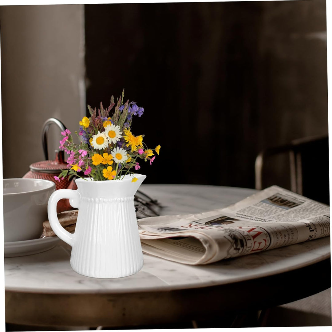 TOPBATHY Nordische Krug Vase Keramik Blumentöpfe Bauernhaus Blumenkrug Rustikaler Krug Behälter Blum