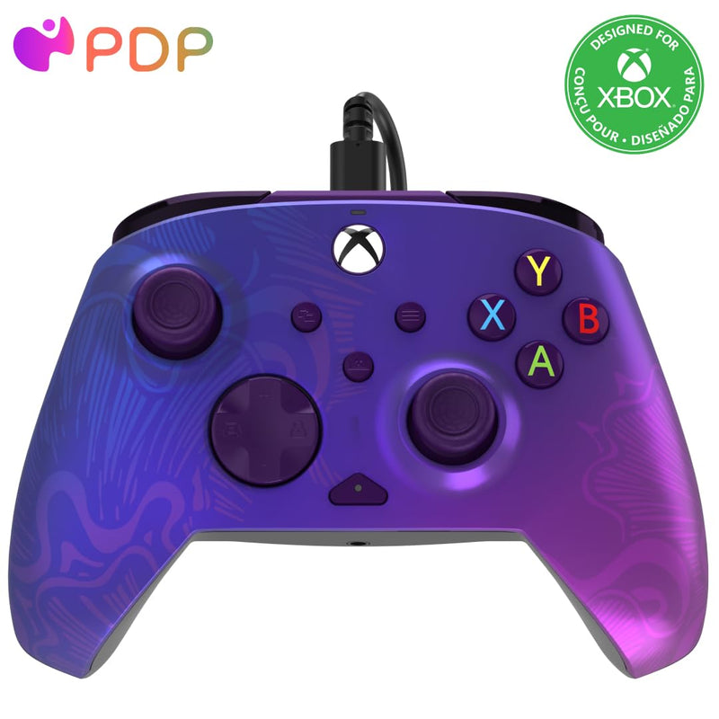 PDP REMATCH XBOX verkabelt Controller lila Fade für XBOX Series X|S, XBOX One, Offiziell Lizenziert