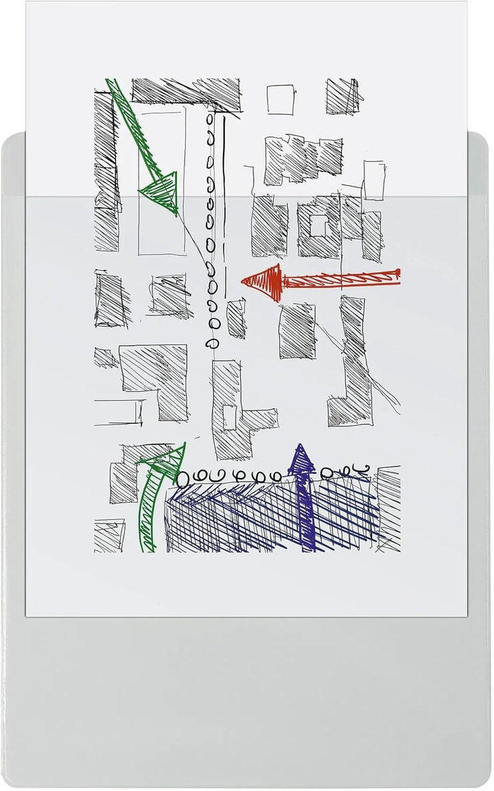 Exacompta - 19296E Klemmbrett mit Kunststoffhülle auf der Rückseite, 23 cm x 32 cm, für DIN A4, weis