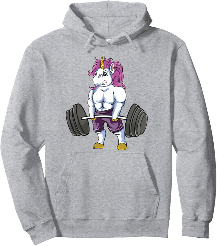 Bodybuilding Kreuzheben Workout Fitness Gym Einhorn Pullover Hoodie