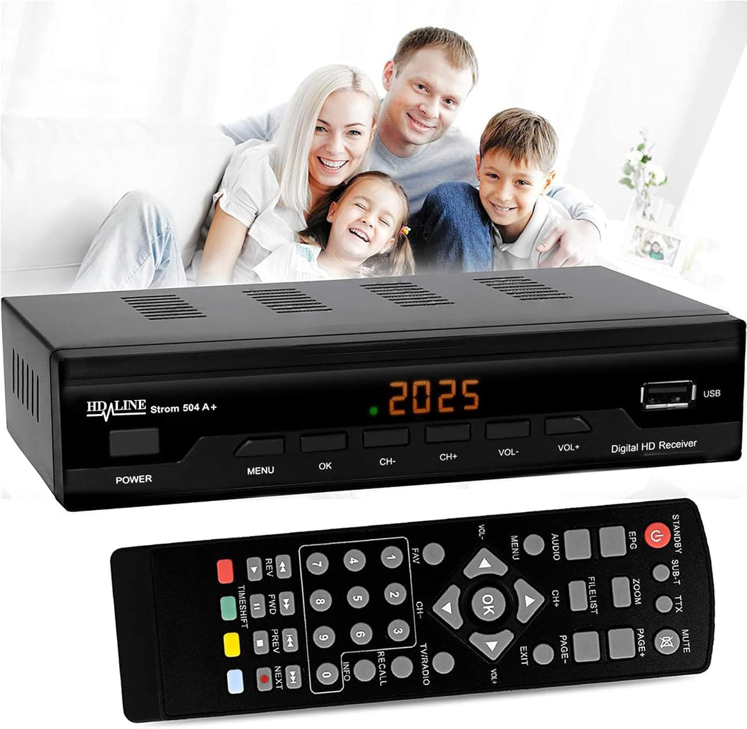 Strom 504 Decodeur TNT Terrestre - 1080P HD / DVB-T2 / H.264 / MPEG-4