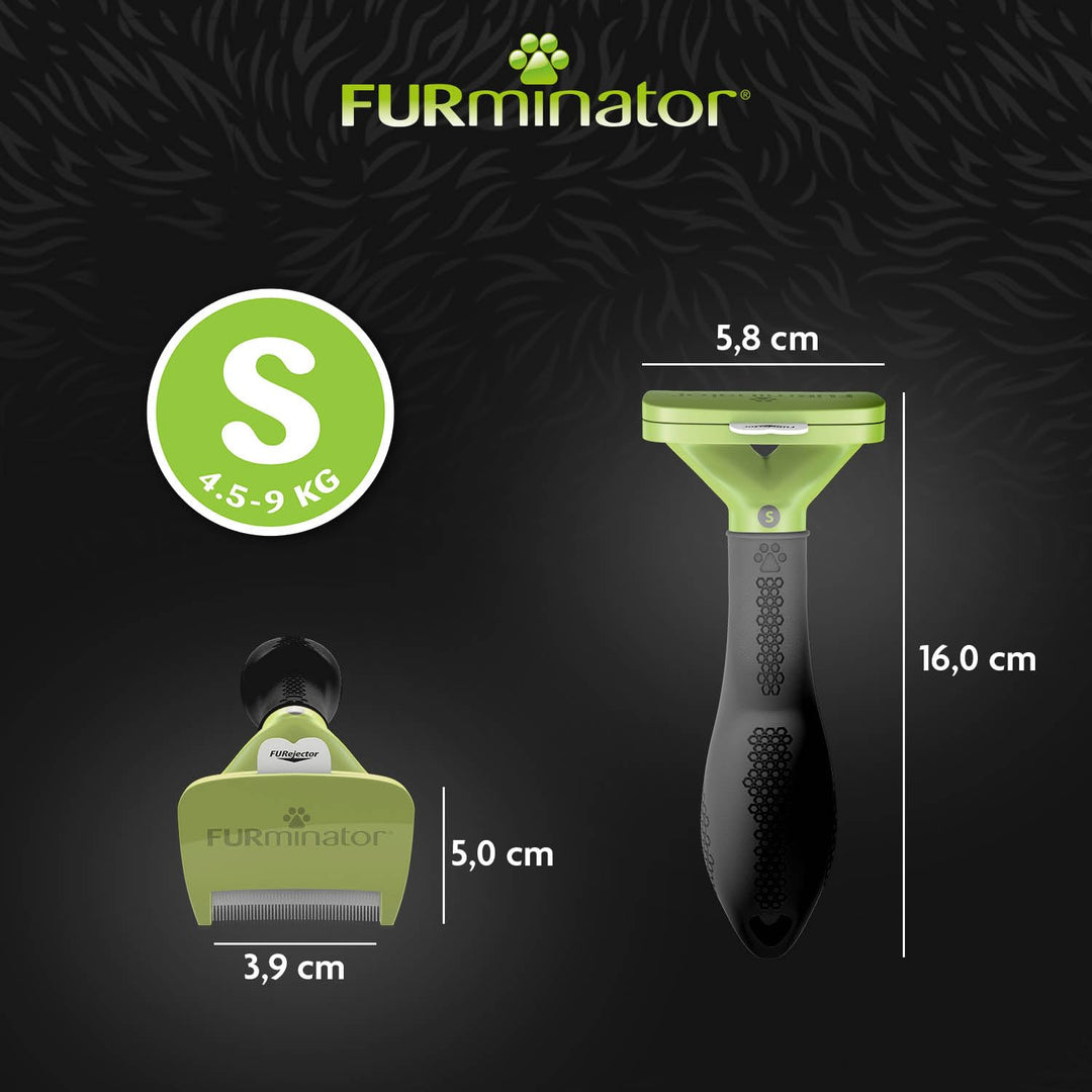 FURminator deShedding-Tool Hund Grösse S Kurzhaar - Hundebürste für kleine Hunde zur Entfernung der