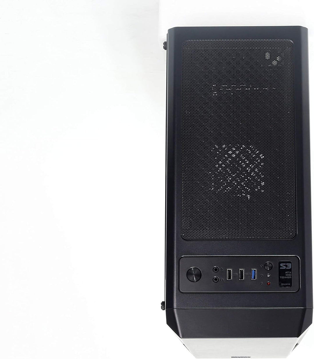 Zalman S3 PC Midi Tower ATX Gehäuse mit Lüfter, Gaming Gehäuse ATX Tower, PC Gehäuse Durchsichtig mi
