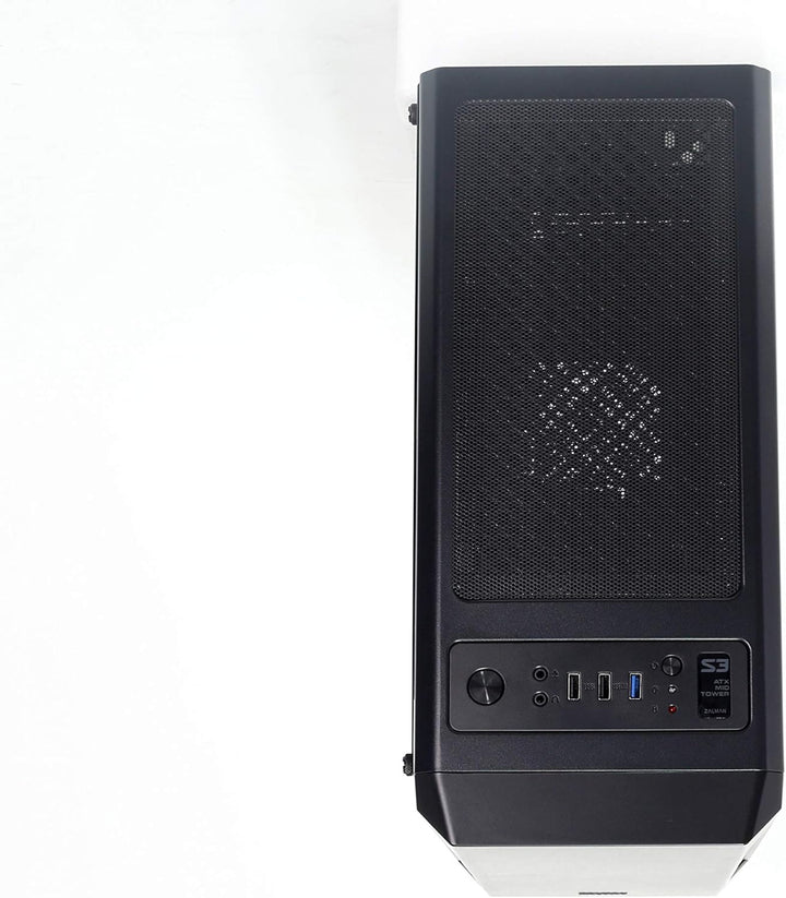 Zalman S3 PC Midi Tower ATX Gehäuse mit Lüfter, Gaming Gehäuse ATX Tower, PC Gehäuse Durchsichtig mi
