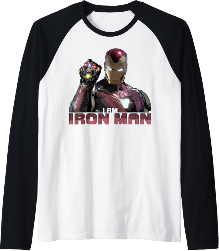 Marvel Avengers I Am Iron Man Gauntlet Portrait Raglan