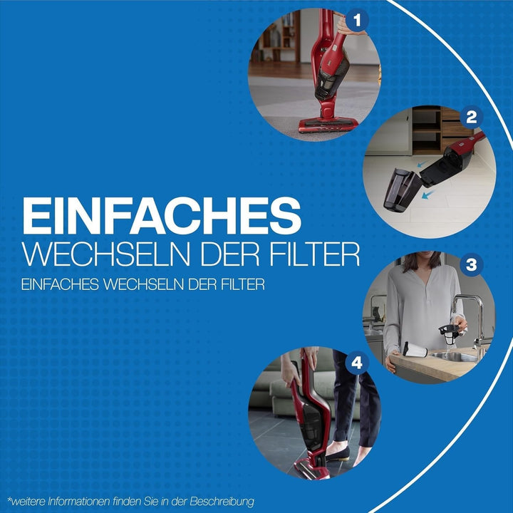 6 Filter für AEG Staubsauger [CX7, CX7-2 & QX8] – ersetzt AEF150 – Ersatzfilter Filterset für Akku-S