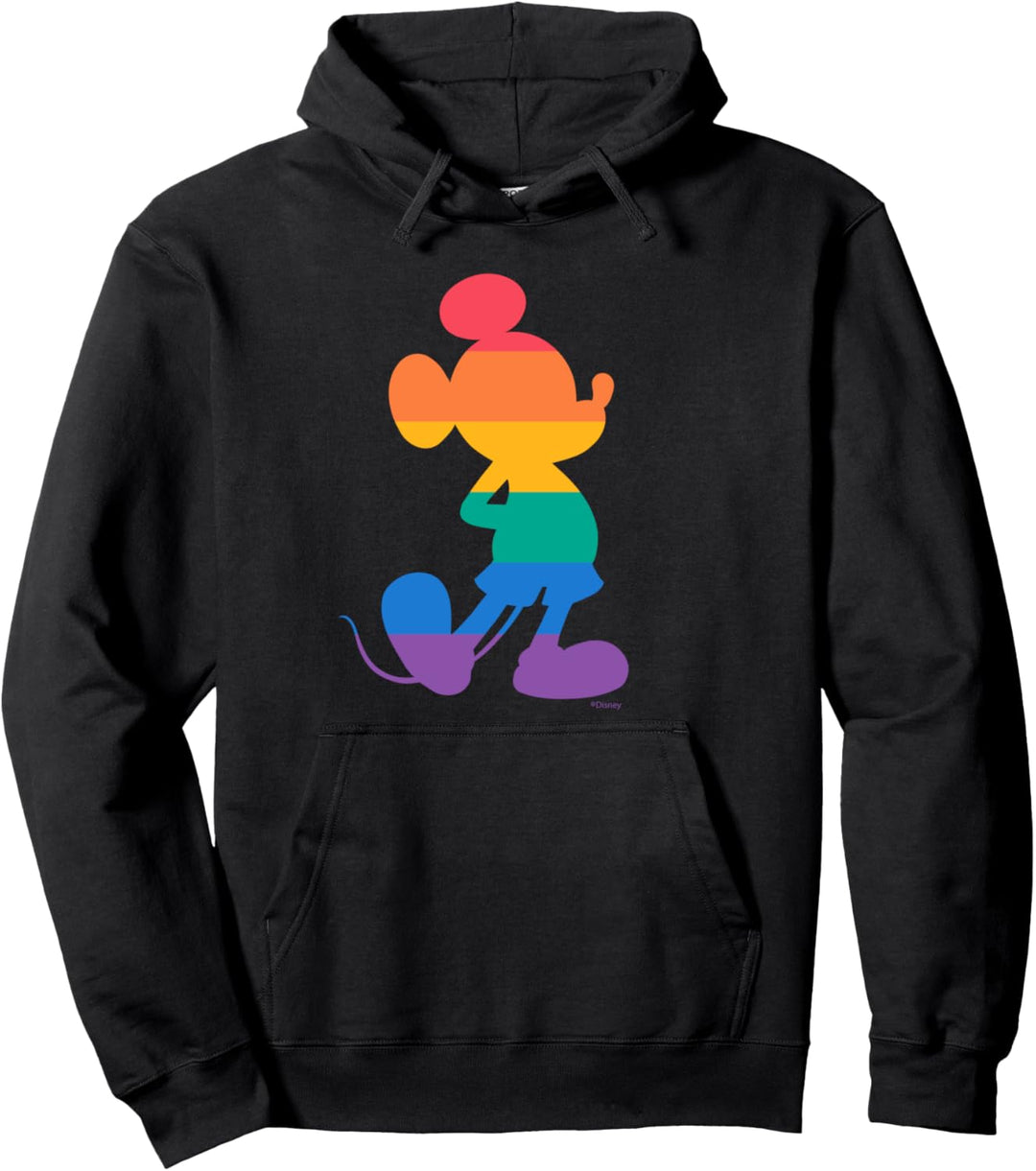 Disney Mickey Mouse Pride Classic Pose Rainbow Icon Fill Pullover Hoodie